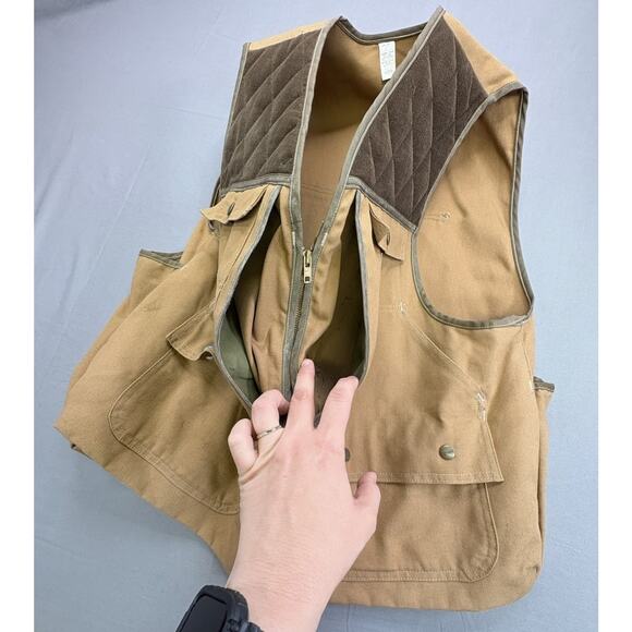 Carhartt VU036 Men's XL Bird Hunting Shooting Zip Up Canvas Duck Vest - Picture 8 of 9